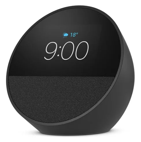 Amazon Echo Spot 2024 con pantalla táctil, sonido vibrante y Alexa