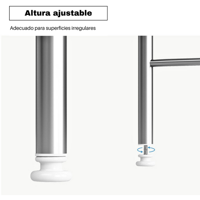 Estante Repisa Metálico Para Inodoro 150x45cm Multifuncional Altura Ajustable Baño