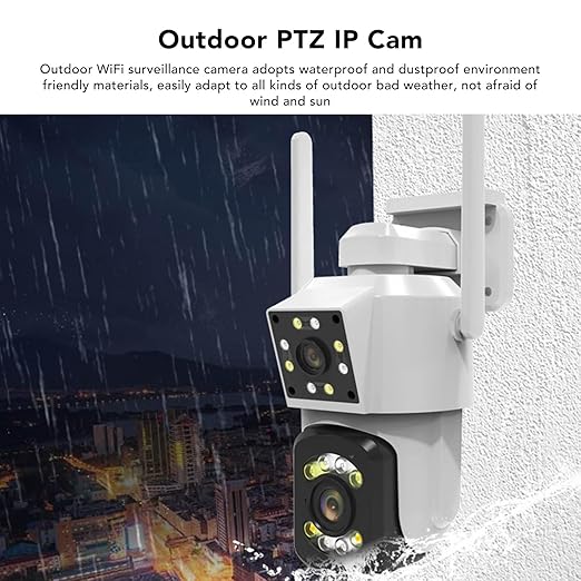 Camara de seguridad wifi doble lente para exteriores