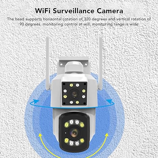 Camara de seguridad wifi doble lente para exteriores