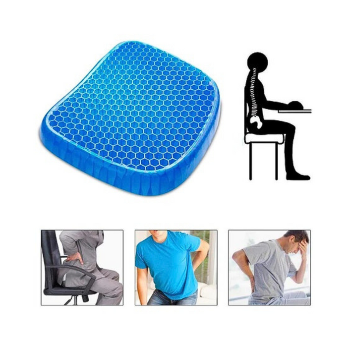 Cojín Ortopédico Gel Egg Seater Forro Almohada Asiento De Silicona