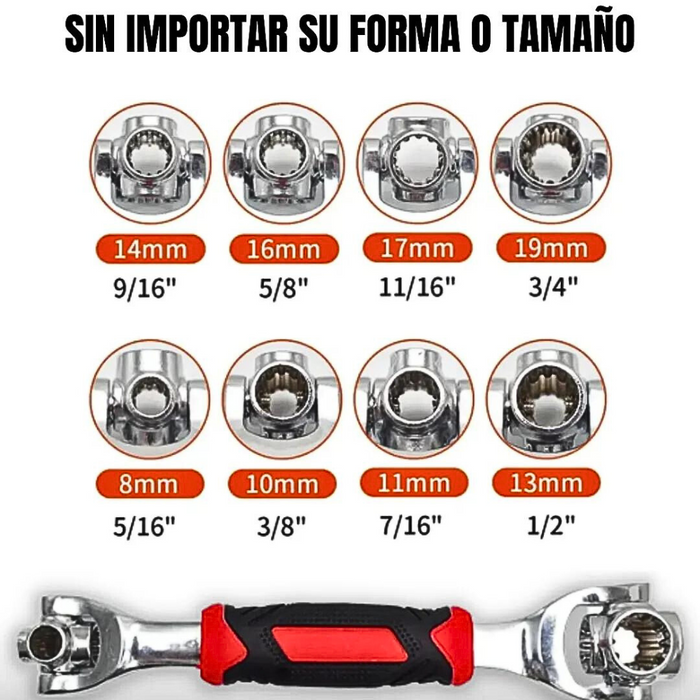 Llave Multitool 360 Grados  48 En 1 En Acero Inoxidable Multiusos Herramienta Dado