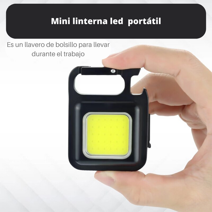 Mini Linterna Emergencia Cuadrada Keychain Light Recargable Luz Lámpara