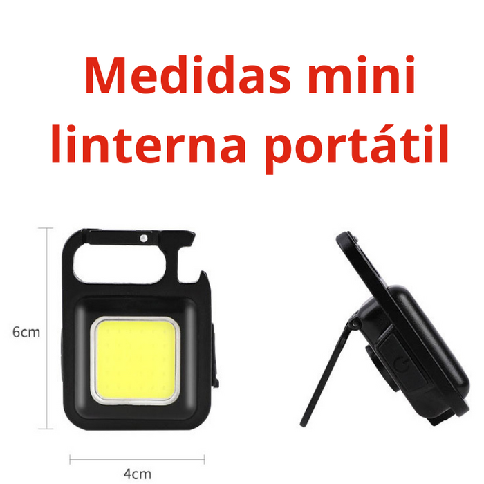 Mini Linterna Emergencia Cuadrada Keychain Light Recargable Luz Lámpara