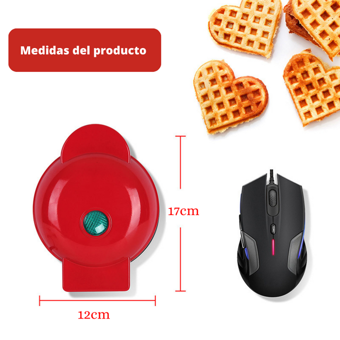 Mini Máquina De Wafles En Forma De Corazón 4 pulgadas Pancakes Tostadora