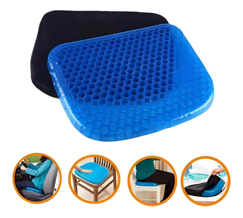 Cojín Ortopédico Gel Egg Seater Forro Almohada Asiento De Silicona