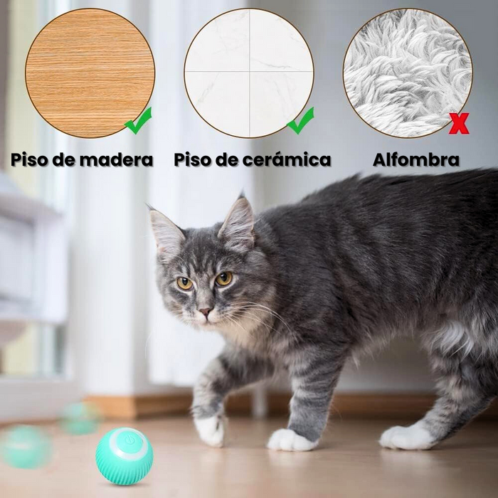 Juguete Para Gatos Inteligente Redonda Pelota Pet Gravity Silicona Recargable