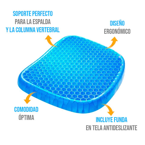 Cojín Ortopédico Gel Egg Seater Forro Almohada Asiento De Silicona